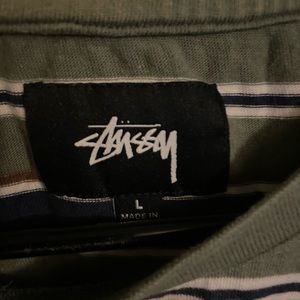 Size large stussy men’s striped tshirt